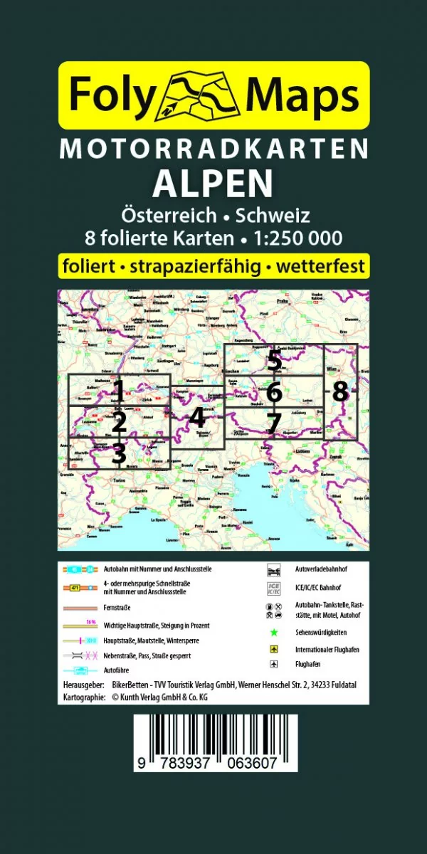 Blattschnitt Folymaps Alpenländer